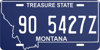 MT license plate 905427Z