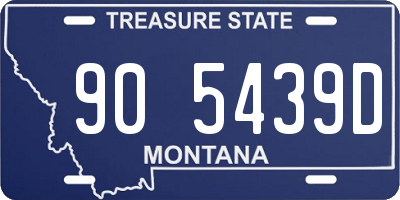 MT license plate 905439D
