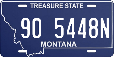 MT license plate 905448N