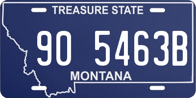 MT license plate 905463B