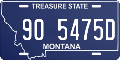 MT license plate 905475D