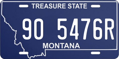 MT license plate 905476R