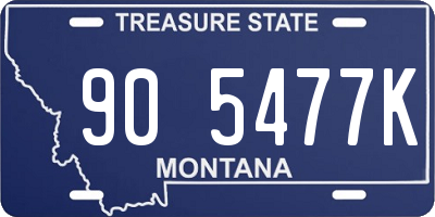 MT license plate 905477K