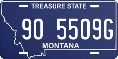 MT license plate 905509G