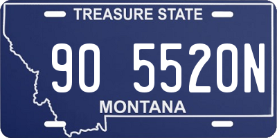 MT license plate 905520N