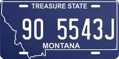 MT license plate 905543J