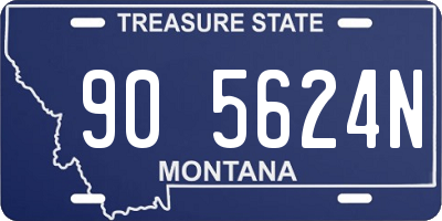MT license plate 905624N