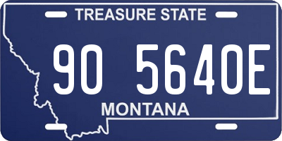 MT license plate 905640E
