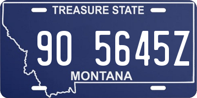 MT license plate 905645Z