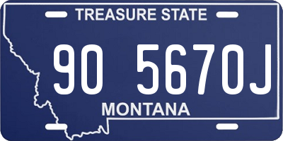 MT license plate 905670J