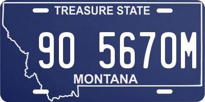 MT license plate 905670M