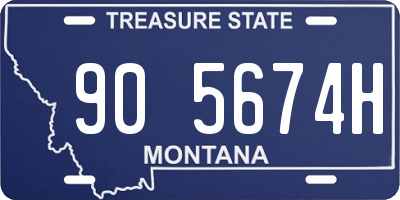 MT license plate 905674H