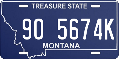 MT license plate 905674K