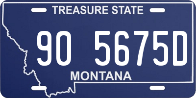 MT license plate 905675D