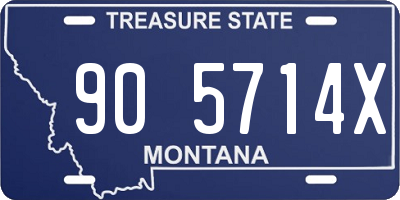 MT license plate 905714X