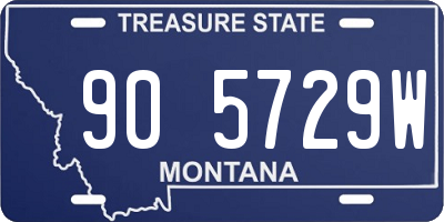 MT license plate 905729W