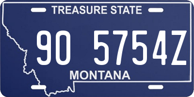 MT license plate 905754Z