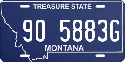 MT license plate 905883G