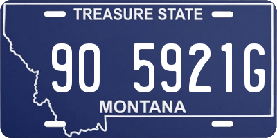 MT license plate 905921G