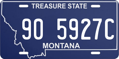 MT license plate 905927C