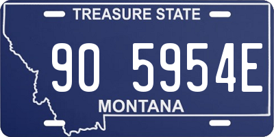 MT license plate 905954E