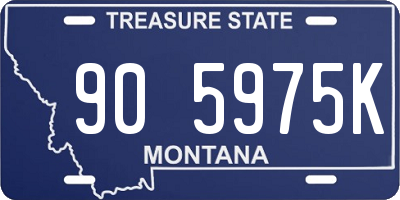 MT license plate 905975K