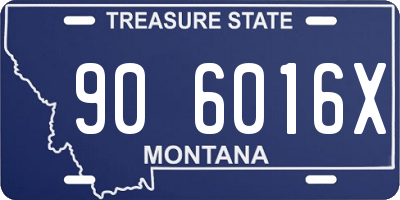 MT license plate 906016X