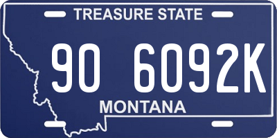 MT license plate 906092K
