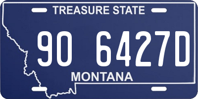 MT license plate 906427D