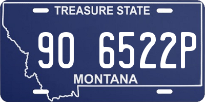 MT license plate 906522P