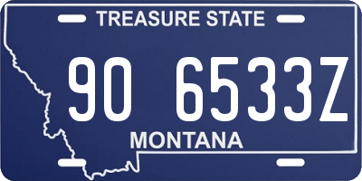 MT license plate 906533Z
