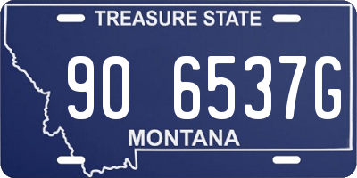 MT license plate 906537G