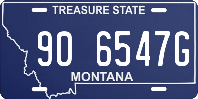 MT license plate 906547G