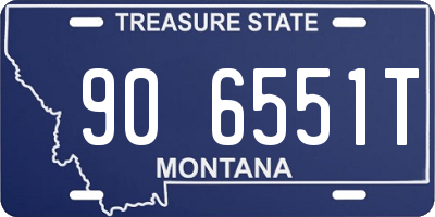 MT license plate 906551T