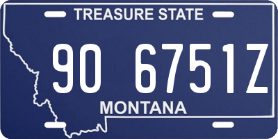 MT license plate 906751Z