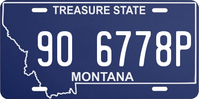 MT license plate 906778P