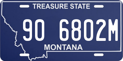 MT license plate 906802M