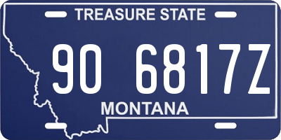 MT license plate 906817Z
