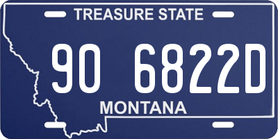 MT license plate 906822D
