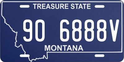 MT license plate 906888V