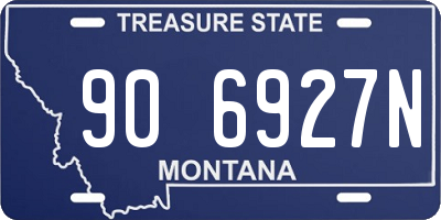 MT license plate 906927N