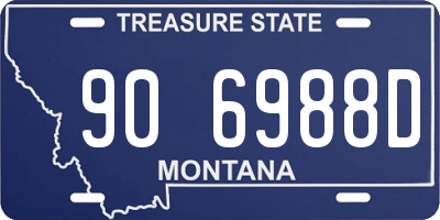 MT license plate 906988D