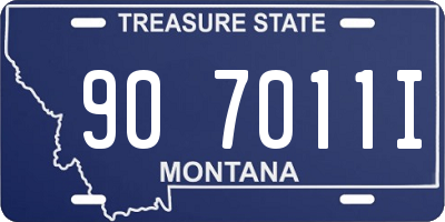 MT license plate 907011I
