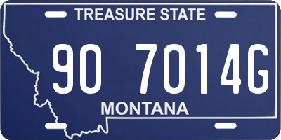 MT license plate 907014G
