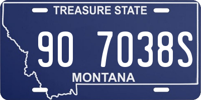 MT license plate 907038S
