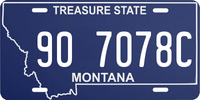 MT license plate 907078C