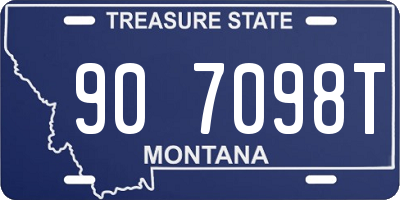 MT license plate 907098T