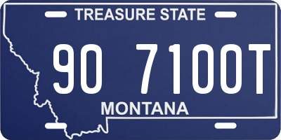 MT license plate 907100T