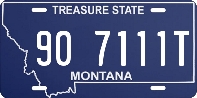 MT license plate 907111T