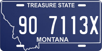 MT license plate 907113X
